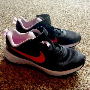 Brand new black and hot pink Velcro Nike shoes - brand new